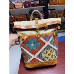 Navajo handmade wool blanket backpack